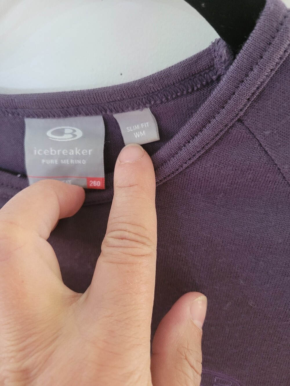Icebreaker M 100% Merino Wool Crew Neck Top in Lavender Purple - Picture 4 of 6